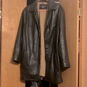 Dockers Leather Trench Coat